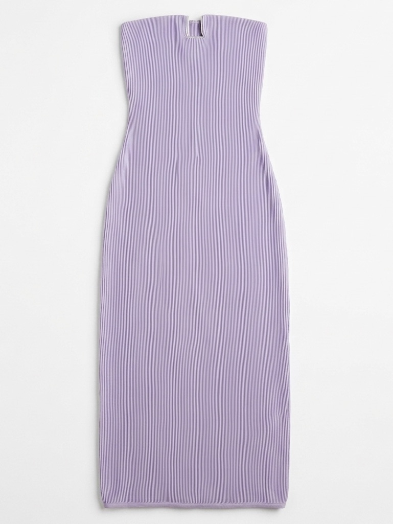 Natalie Rolt Josephine Lilac Pleated Strapless Maxi Dress Size 0 Us 2 Nwot — image 3 of 8